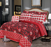 7 Pcs Quilted Comforter Set CC  214